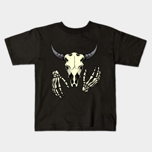Bull Skull Design Kids T-Shirt